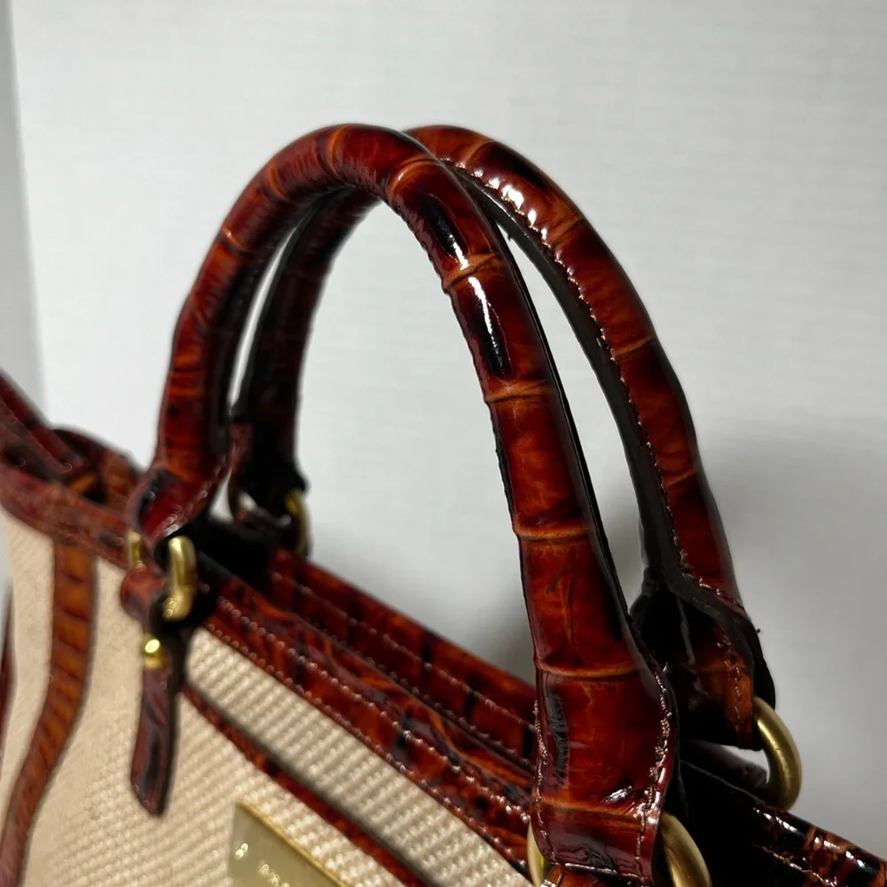 Brahmin Leather/Mesh satchel/shoulder Bag